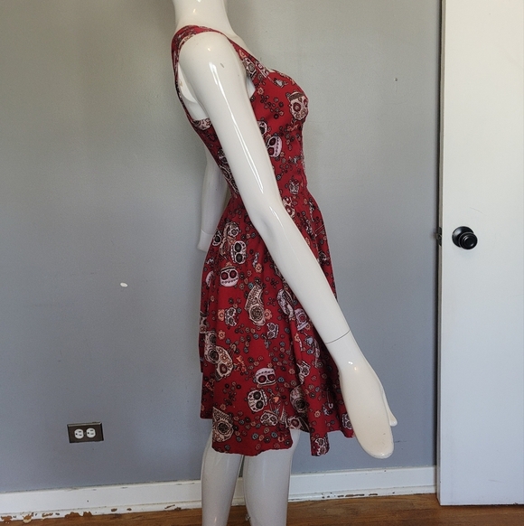 Hell Bunny Idaho Sugar Skull Mini, VGUC, Size M - Picture 3 of 9